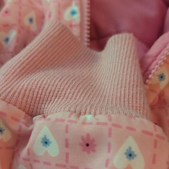 Gymboree Rainbow Tag Vintage Girl Pink Heart Floral  Print Winter Snow Suit Coat - Picture 5 of 7